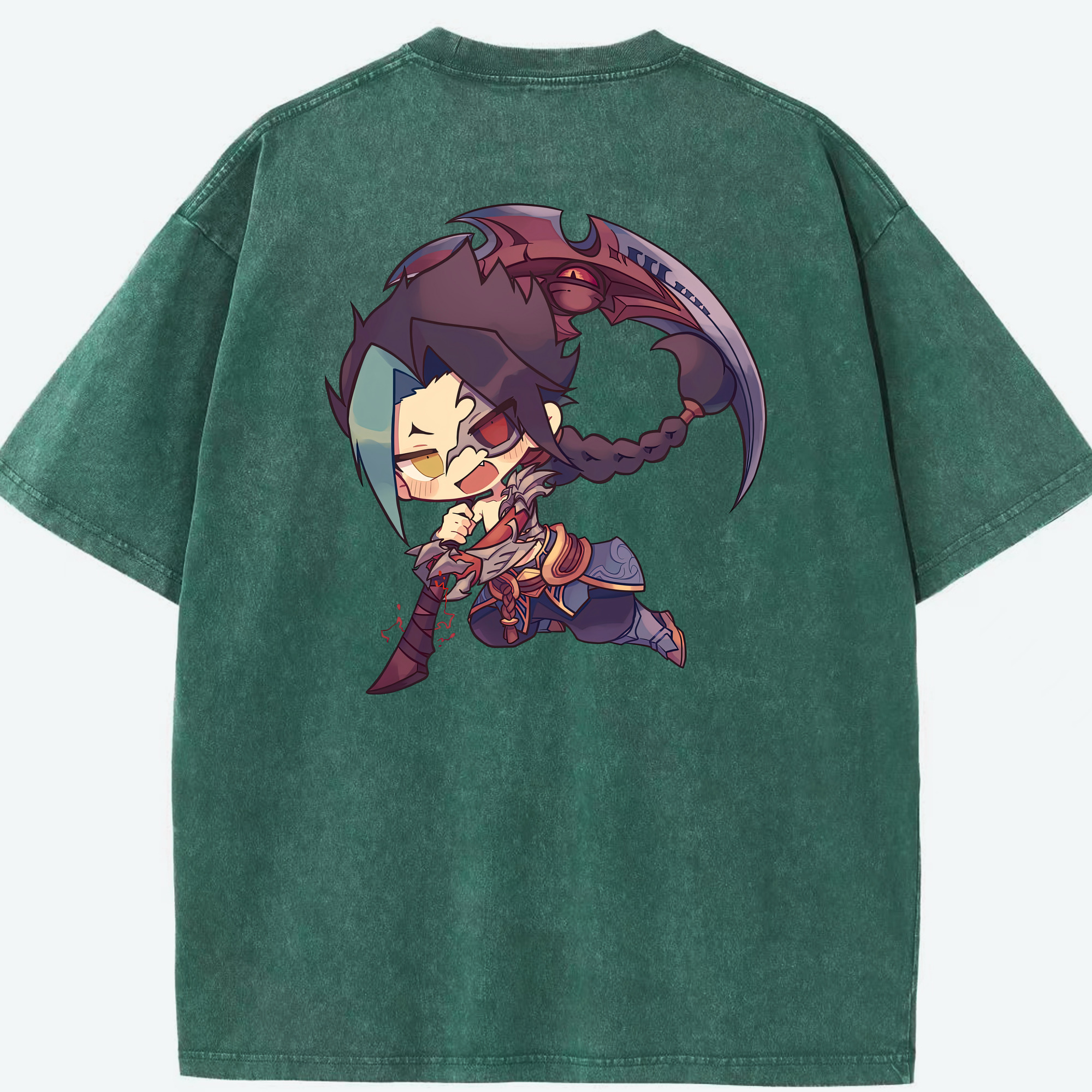 リーグ・オブ・レジェンド League of Legends LOL 綿100% ヴィンテージ風 半袖Tシャツ（背面プリント）